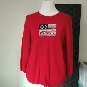 Lovely Alfred Dunner sweater, sz PETITE LARGE